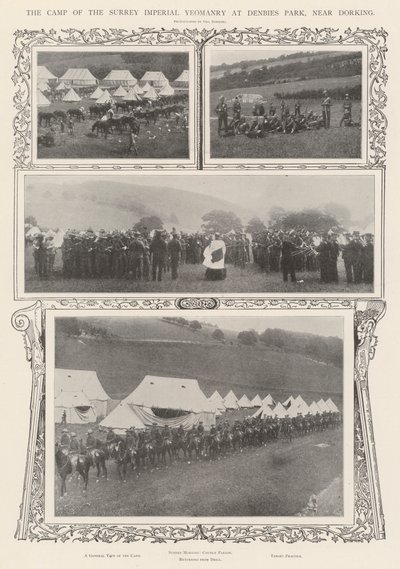 Surrey Imperial Yeomanrys lejr i Denbies Park, nær Dorking af Alfred Hugh Fisher