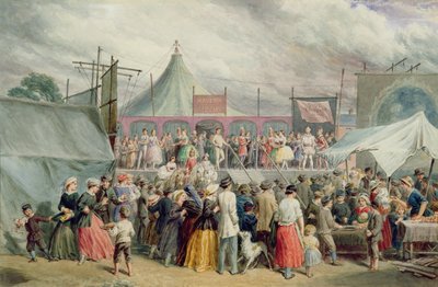 Et besøg i cirkus, ca. 1885 af Alfred Hunt