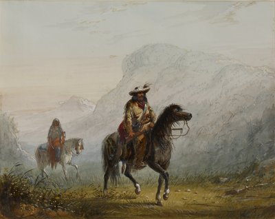 „Bourgeois“ W---r og hans squaw af Alfred Jacob Miller
