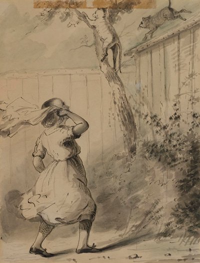 Carrie og kattene af Alfred Jacob Miller