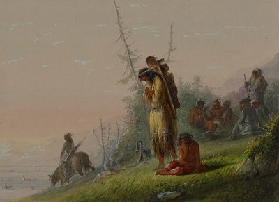 Indianernes lejr af Alfred Jacob Miller