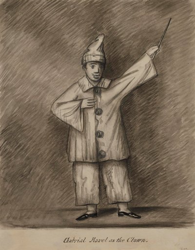 Gabriel Ravel som klovn af Alfred Jacob Miller
