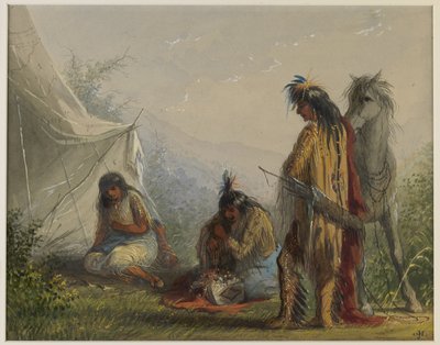 Indiansk kurtise af Alfred Jacob Miller