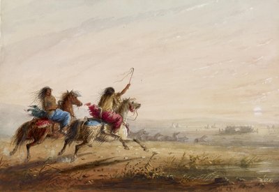 Indianske piger: væddeløb af Alfred Jacob Miller