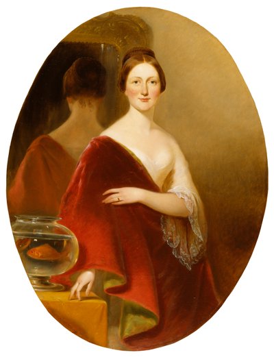 Portræt af fru Decatur Howard Miller (Eliza Credilla Hare) af Alfred Jacob Miller