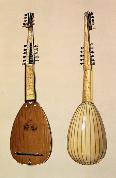 Theorbo, lavet af Giovanni Krebar, Padua, 1629, fra 