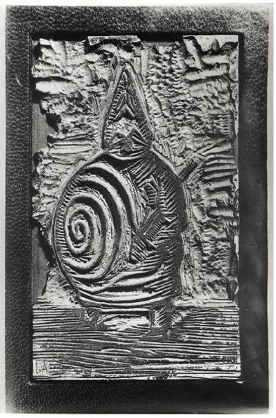 Ubu Roi (træbloktryk) af Alfred Jarry