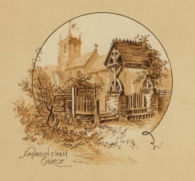 Sandringham Church, Norfolk (chromolitho) af Alfred Johnson