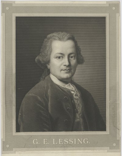 Portræt af Gotthold Ephraim Lessing 1729-1781, ca. 1840. af Alfred Kraufse