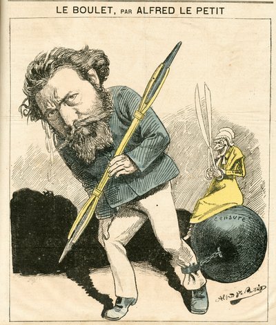 Omslag til "" Le Grelot"", nummer 119, Satirisk i farver af Alfred Le Petit