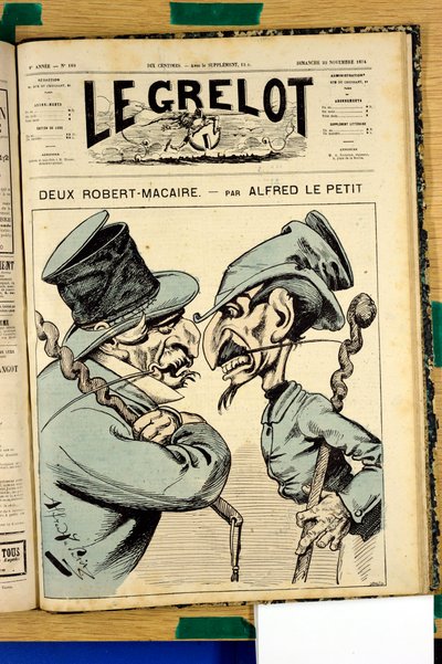 Omslag til "" Le Grelot"", nummer 189, Satirisk i farver af Alfred Le Petit