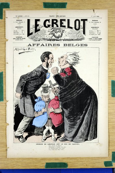 Omslag til ""Le Grelot"", nummer 697, Satirisk i farver af Alfred Le Petit