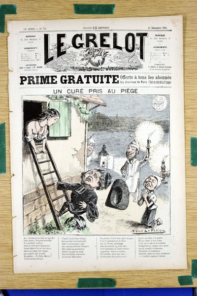 Omslag til ""Le Grelot"", nummer 718, Satirisk i farver af Alfred Le Petit