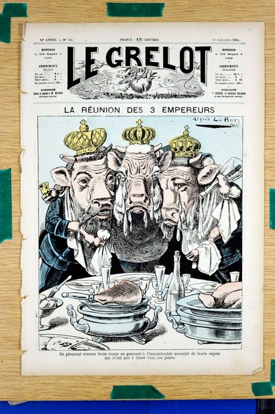 Cover af "" The Grelot"", Satirisk i farver af Alfred Le Petit