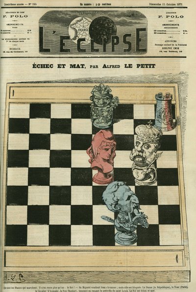 Svigt og mat, Dame-Republique, Tour-Paris, Cavalier-Duc af Aumale (1822-1897), Fou-Rouher (1814-1884) har svigtet kong Louis-Philippe d