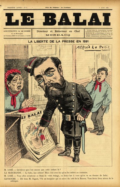 Illustration af Alfred Le Pepetit (1841-1909) til forsiden af Le Bai, nr. 6 af Alfred Le Petit