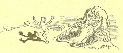 Illustration af Alfred Le Pete (1841-1909) i Gros-Jean og hans kur af Alfred Le Petit