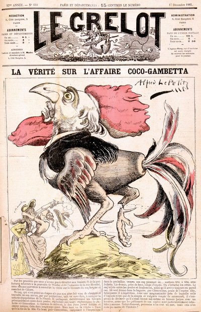 Sandheden om Coco-affæren (Gambetta og dens "" kyllinger") - Gambetta - af Alfred Le Petitty, i "" Le Grelot""" af 17/12/1882 af Alfred Le Petit
