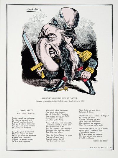 Adskillige edderkopper i loftet, fra History of the Third Republic, Vol. I, Politisk Historie, udg. 1933 af Alfred Le Petit