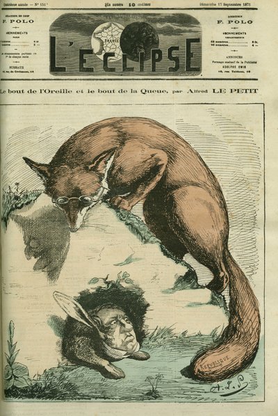 Ørespidsen og halespidsen, mellem Adolphe Thiers i ræv - Republique og Philippe d