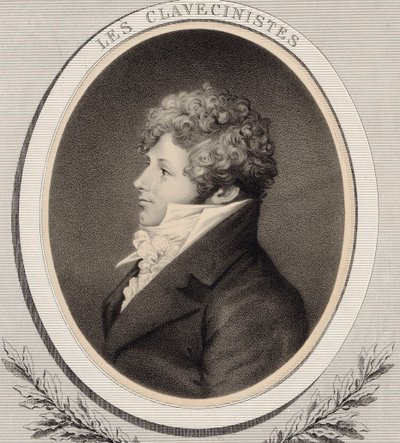 Portræt af pianist og komponist Daniel Steibelt 1765-1823. af Alfred Lemoine