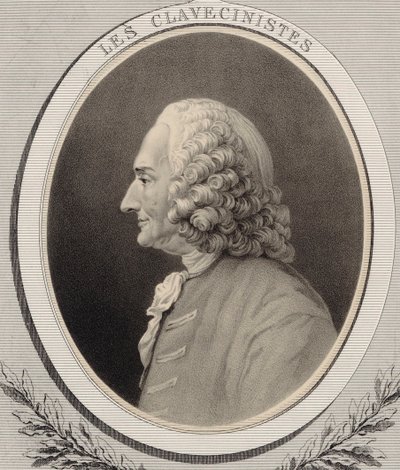Portræt af komponisten Jean-Philippe Rameau 1683-1764. af Alfred Lemoine