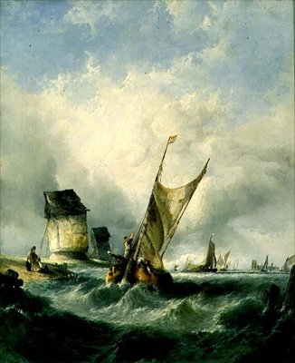 En luftig dag på Meuse af Alfred Montague