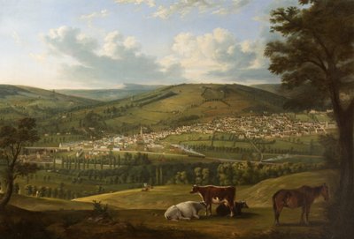 Stroud fra nær Rodborough Fort, Gloucestershire af Alfred Newland Smith