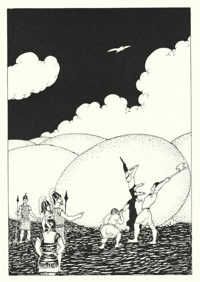 Lucians sande historie: Halcyons æg (kobberstik) af Alfred Payne Garnett