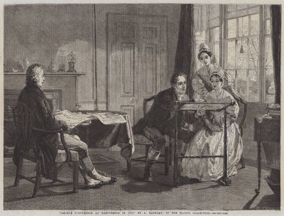George Stephenson i Darlington i 1823 af Alfred Rankley