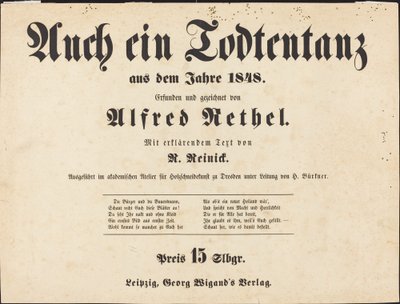Også en dødedans: Titelblad af Alfred Rethel