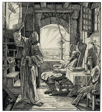 Død som ven, 1851. af Alfred Rethel