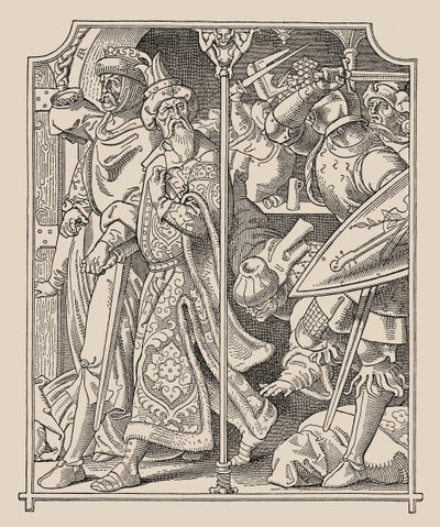 Nibelungen. Etzel og Kriemhild, 1840-1841. af Alfred Rethel