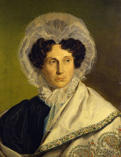 Portræt af kunstnerens mor af Alfred Rethel
