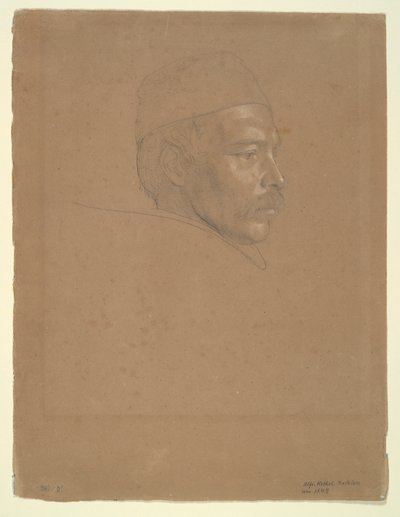 Studie af en mand af Alfred Rethel