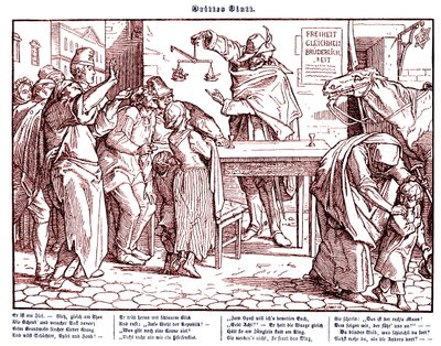 Totentanz 1848: Døden beviser, at alle mennesker er lige af Alfred Rethel