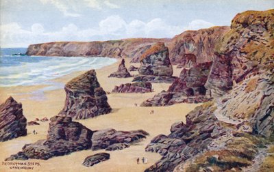 Bedruthan Steps, Nr. Newquay af Alfred Robert Quinton