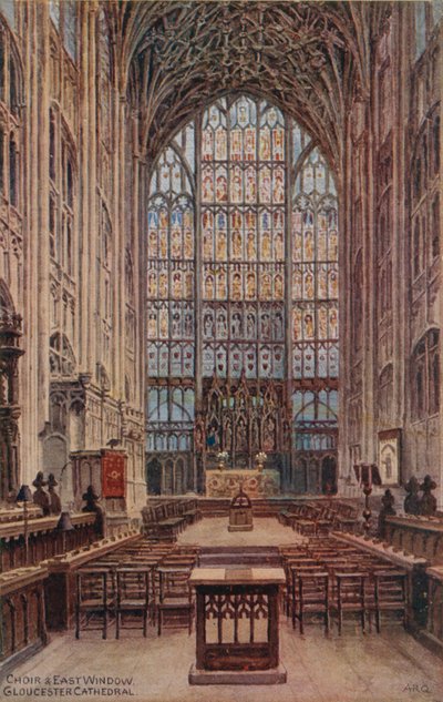 Kor og østvindue, Gloucester-katedralen af Alfred Robert Quinton