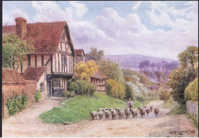 Cropthorne, Nr Evesham, Worcester, fra The Cottages and the Village Life of Rural England udgivet af Dent & Sons Limited af Alfred Robert Quinton