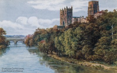 Durham Cathedral, fra Prebends Bridge af Alfred Robert Quinton