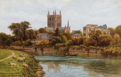 Hereford Cathedral, fra floden af Alfred Robert Quinton