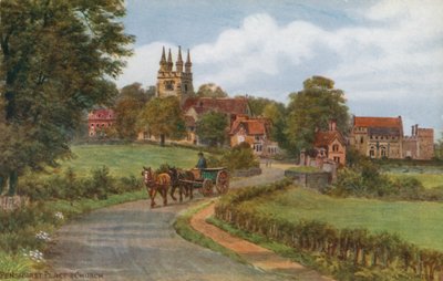 Penhurst Place and Church (farve litho) af Alfred Robert Quinton