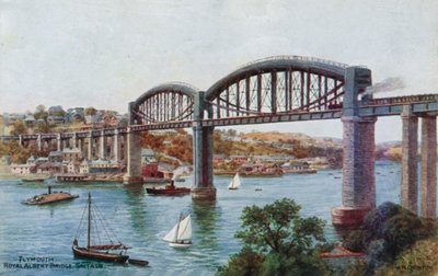 Plymouth, Royal Albert Bridge, Saltash af Alfred Robert Quinton
