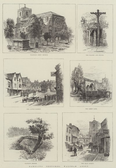 Vandrende skitser, Waltham Abbey af Alfred Robert Quinton