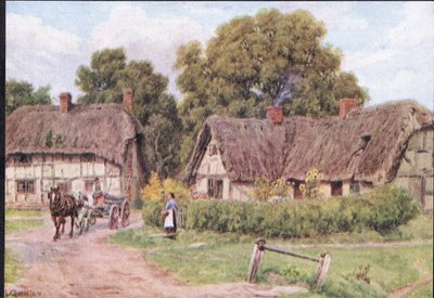 West Hagbourne, Berkshire, fra The Cottages and the Village Life of Rural England udgivet af Dent & Sons Limited, 1912 af Alfred Robert Quinton