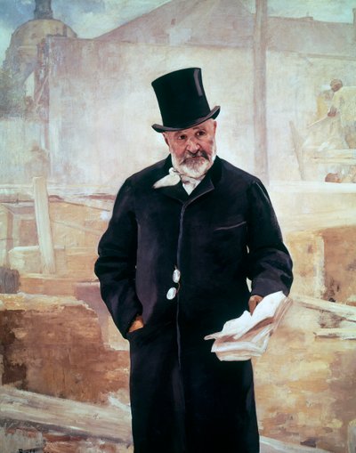 Portræt af Jean-Charles Adolphe Alphand (1817-1891), fransk ingeniør, Olie på lærred af Alfred Philippe Roll (1846-1919) af Alfred Roll