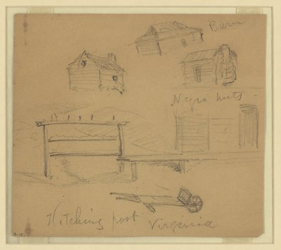 Hitching post, Virginia af Alfred Rudolph Waud