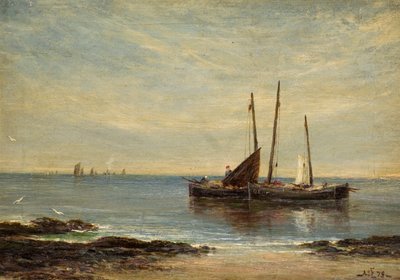 Fiskerbåde ved mundingen af Tay af Alfred Sanderson Edward