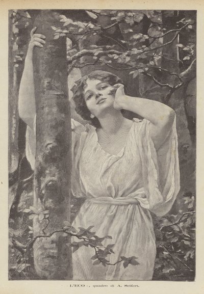 Ekkoet, maleri af A Seifert (litho) af Alfred Seifert