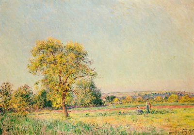 En sommerdag, 1886 af Alfred Sisley